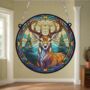 Stag Stained Glass Effect Suncatcher Design Two, thumbnail 4 of 6