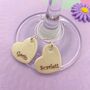 Personalised Heart Glass Charms, thumbnail 2 of 4