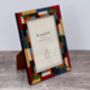 Natalini Multi Coloured Marquetry Larger Photo Frame, thumbnail 1 of 4