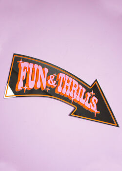 Retro Fun And Thrills Arrow Mirror, 2 of 5