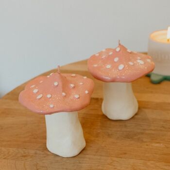 Mushroom Dots Wax Candle, 2 of 5