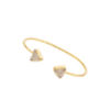 Gold Plated Bangle With Triangle Gemstones, thumbnail 4 of 5