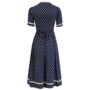 Francoise Dress In Navy Polka Vintage 1940s Style, thumbnail 2 of 3