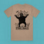 Free Hugs Festival Bear Adult Men's T Shirt, thumbnail 7 of 10