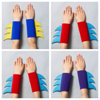 Superhero Blade Cuffs Coloured Wristbands, 3 of 4
