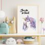 You Are So Loved Unicorn Nursery Print, thumbnail 3 of 5