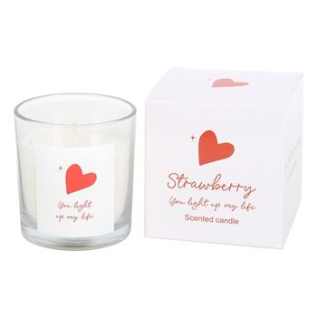 You Light Up My Life Strawberry Scented Candle, 2 of 4