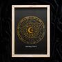 Astrology Wheel Gold Foil Art Print Home Decor, thumbnail 5 of 9