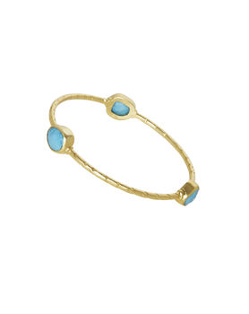 Gold Stackable Bangle With Semi Precious Set Stones, 5 of 5