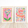Unicorn And Floral Nursery Print Set – Set Of Three Whimsical Wall Art Prints, thumbnail 5 of 10