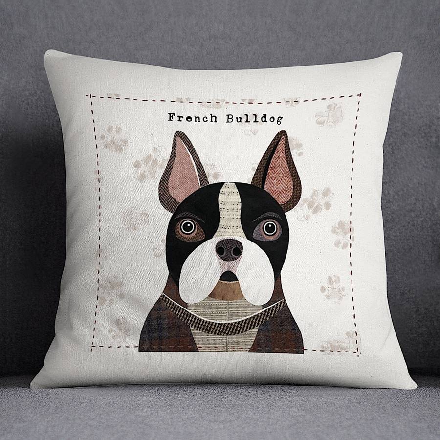 personalised dog bone cushion