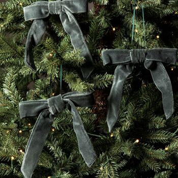 Set Of Three Christmas Bow Decorations, 2 of 3