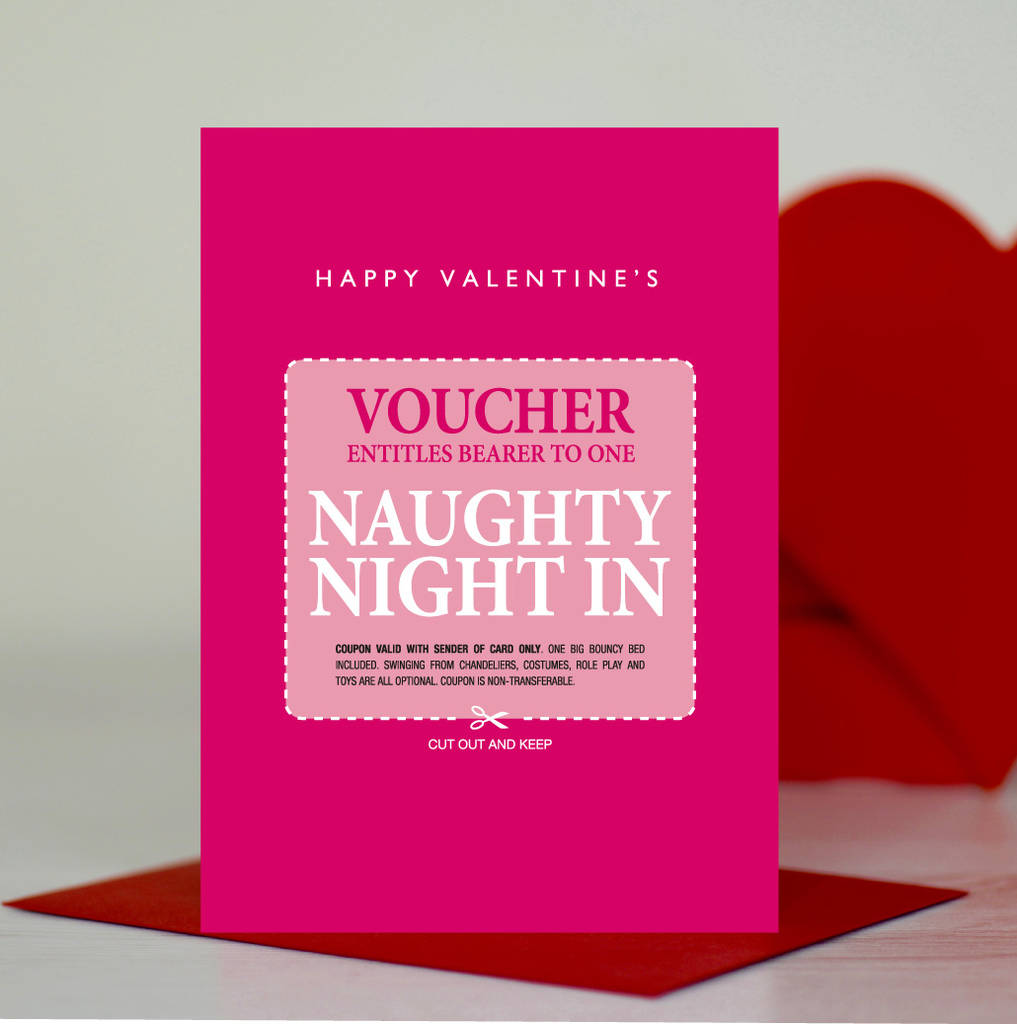 A Naughty Night In Valentines Card By Loveday Designs