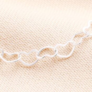 Heart Chain Bracelet In Silver, 2 of 2