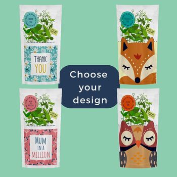 Personalised Owl Design Card And Microgreen Seed Gift, 4 of 9