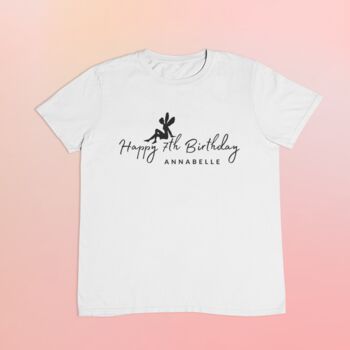 Girls Personalised Fairy Birthday T Shirt, 3 of 6