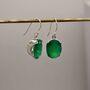 Green Onyx Silver Earrings, thumbnail 10 of 12