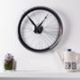 Handmade Bespoke Racing Bike Wheel Clock In Two Sizes, thumbnail 5 of 5