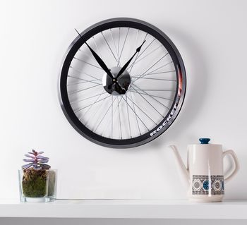 Handmade Bespoke Racing Bike Wheel Clock In Two Sizes, 5 of 5