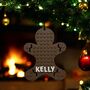 Personalised Lego Compatible Gingerbread Chistmas Tree Decoration, thumbnail 1 of 6