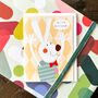 Mini Happy Rabbit Birthday Card, thumbnail 1 of 5