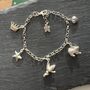 Girl's Charm Bracelet With Heart Charm, thumbnail 3 of 5