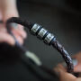 40th Birthday Gift For Him, Mens Personalised Leather Bracelet, thumbnail 6 of 8