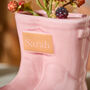 Personalised Small Pink Welly Boots Planter, thumbnail 3 of 6