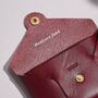 Personalised Burgundy Leather Card + Coin Purse, thumbnail 3 of 5