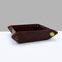 Personalised Initial Leather Desk Tidy Coin Tray, thumbnail 4 of 7