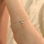 925 Silver Heart Dangle Boho Thin Payal Anklet, thumbnail 1 of 8