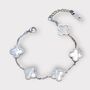 Silver Clover Bracelet, thumbnail 1 of 6