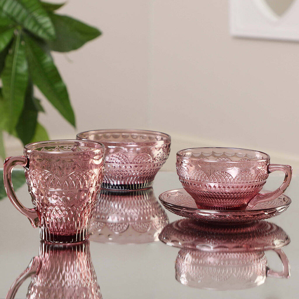 luxury amethyst glass afternoon tea accessories by dibor