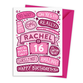 Personalised Age And Name Happy Birthday Card, 3 of 3