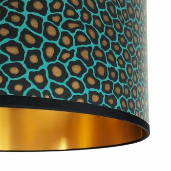 Senzo Spot Animal Print Lampshades With Gold Lining, 2 of 6
