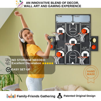 All Star Basketball Hoop Wall Mounted Game, 6 of 8