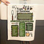 60 Years Of Gardening 60th Birthday Gift Tea Towel, thumbnail 2 of 6