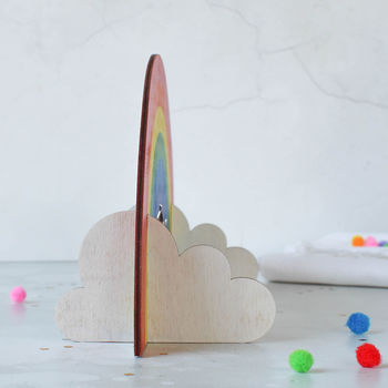 Personalised Rainbow And Clouds Sign, 5 of 5
