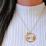 Turtle Dove Infinity Necklace In Gold Plated Silver, thumbnail 2 of 5