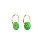 Kendric Jade Gold Plated Silver Hoop Earrings Small, thumbnail 5 of 6