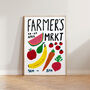 Farmer's Market Kitchen Wall Art Hand Painted Print, thumbnail 2 of 6