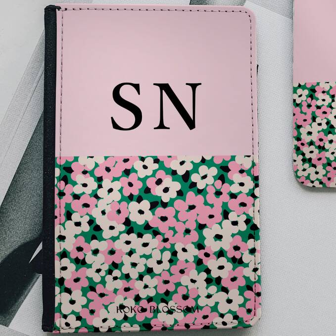 Ditsy Coloorblock Personalised Passport Cover, 1 of 1