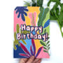 Happy Birthday Leaves Card, thumbnail 3 of 5