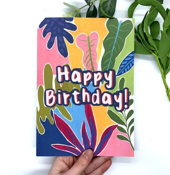 Happy Birthday Leaves Card, 3 of 5
