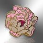 Peony Flower Hard Enamel Pin Lapel Badge, Botanical Floral Brooch, Jewellery Friendship Gifts For Women, thumbnail 3 of 8