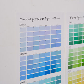 Paint Chip Colour Swatch Wall Planner 2025, 10 of 12