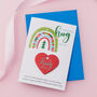 Personalised Festive Rainbow Hug Token Card, thumbnail 1 of 6