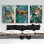 Custom Set Of Three Jungle Tropical Animal Art Prints, thumbnail 3 of 10