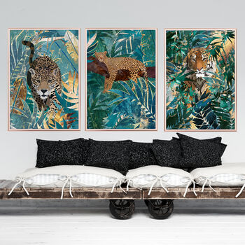 Custom Set Of Three Jungle Tropical Animal Art Prints, 3 of 10