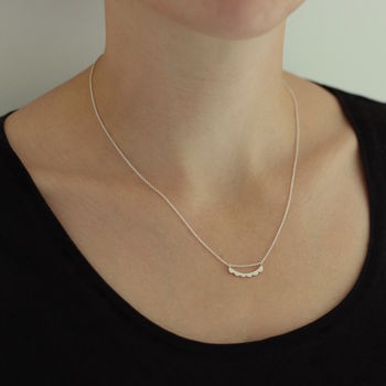 Scalloped Bar Necklace Mini, 2 of 7
